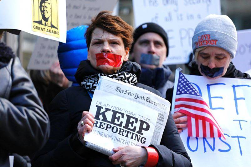 احتجاجات ضد انتهاكات حرية الصحافة والإعلام في الولايات المتحدة