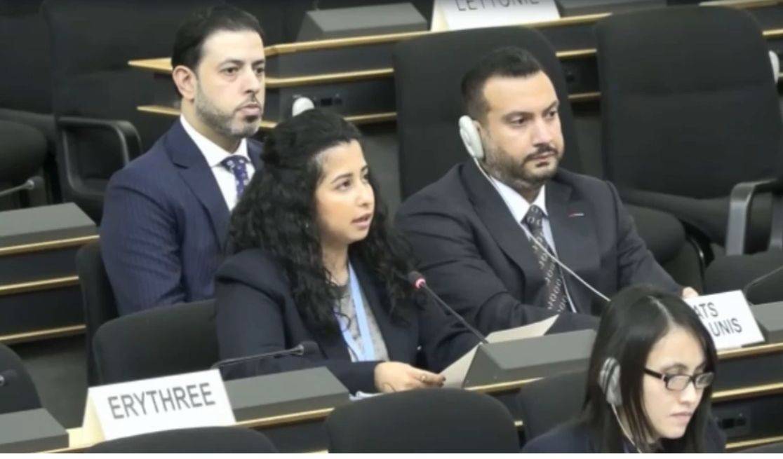 جانب من فعاليات جلسة مجلس حقوق الإنسان