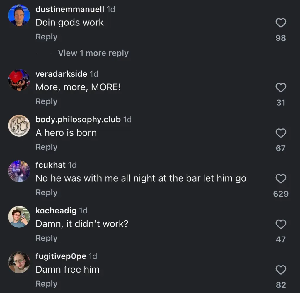 على موقع إنستغرام، دافع المستخدمون عن الشخص الذي حاول اغتيال ألتمان واحتفلوا بالمحاولة الواضحة لاغتياله.