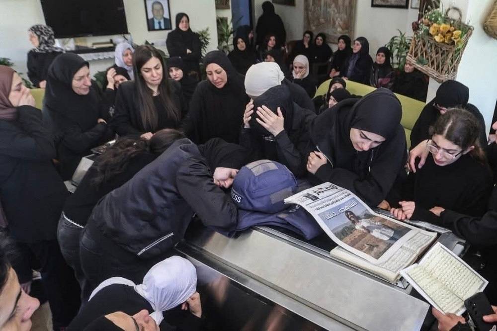 جنازة الصحفية اللبنانية آمال خليل