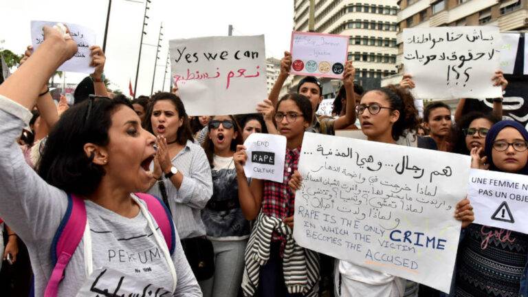 احتجاجات ضد انتهاكات حقوق المرأة في المغرب