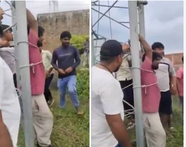 غضبًا من سوء الشبكة.. هنود يقيّدون فني اتصالات إلى برج هاتف