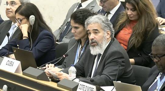 لقطة من جلسة حقوق الإنسان
