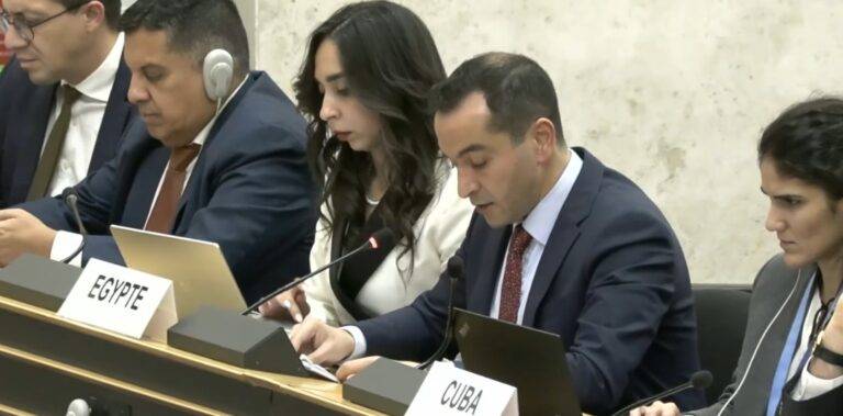 لقطة من جلسة حقوق الإنسان